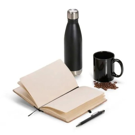 Kit Escritório Preto 4 Pçs Personalizado