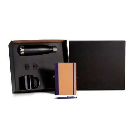 Kit Escritório Azul 4 Pçs Personalizado