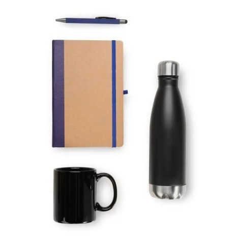 Kit Escritório Azul 4 Pçs Personalizado