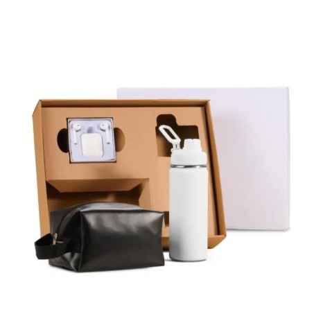 Kit Garrafa, Necessaire e Fone 3 Pçs Personalizado