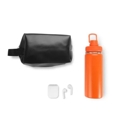 Kit Garrafa, Necessaire e Fone 3 Pçs Personalizado