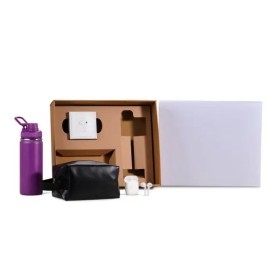 Kit Garrafa, Necessaire e Fone 3 Pçs Personalizado