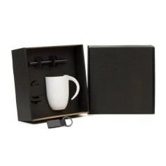 Kit Caneca, Caneta e Chaveiro 3 Pçs Personalizado