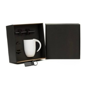 Kit Caneca, Caneta e Chaveiro 3 Pçs Personalizado