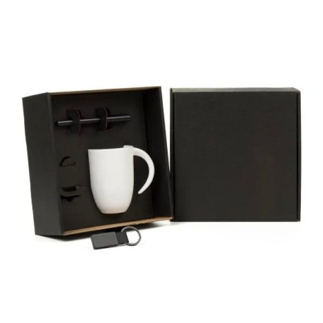Kit Caneca, Caneta e Chaveiro 3 Pçs Personalizado