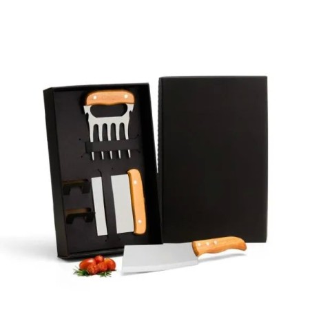 Kit com Cutelo, Garfo e Espátula 3 Pçs Personalizado