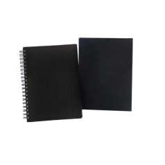 Caderno Pautado com Wire-O Preto 23,5X18cm 100 Fls Personalizado