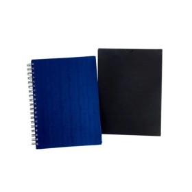 Caderno Pautado com Wire-O Azul 23,5X18cm 100 Fls Personalizado
