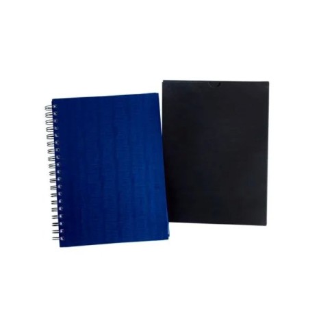 Caderno Pautado com Wire-O Azul 23,5X18cm 100 Fls Personalizado