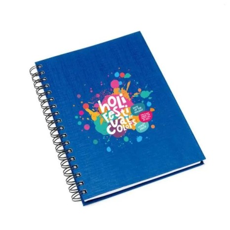 Caderno Pautado com Wire-O Azul 23,5X18cm 100 Fls Personalizado