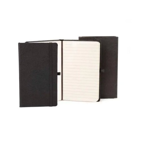 Caderneta com Pauta Preto 9,5X15,5 cm Personalizada