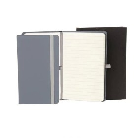 Caderneta com Pauta Cinza 9,5X15,5 cm Personalizada