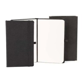 Caderneta Sem Pauta Preto 9,5X15,5 cm Personalizada