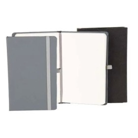 Caderneta Sem Pauta Cinza 9,5X15,5 cm Personalizada