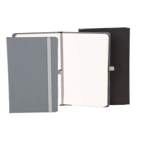 Caderneta Sem Pauta Cinza 9,5X15,5 cm Personalizada