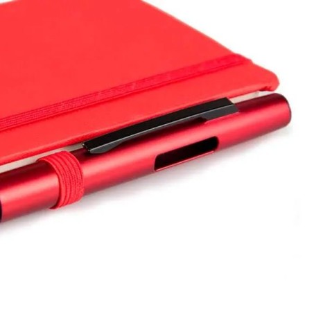 Caderneta com Pauta Vermelho 12,2X17 cm Personalizada