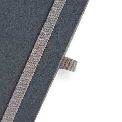 Caderneta Sem Pauta Cinza 12,2X17 cm Personalizada