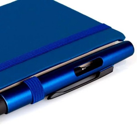 Caderneta Sem Pauta Azul 12,2X17 cm Personalizada