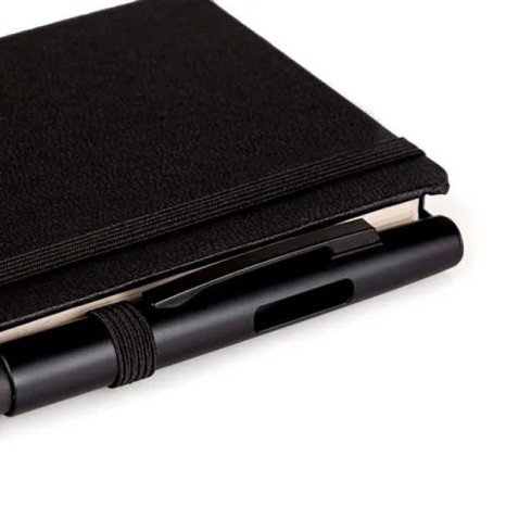 Caderneta com Pauta Preto 14X21 cm Personalizada