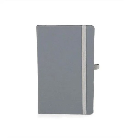 Caderneta com Pauta Cinza 14X21 cm Personalizada