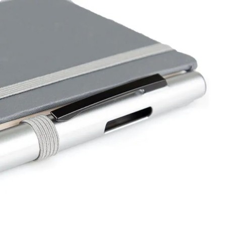 Caderneta com Pauta Cinza 14X21 cm Personalizada