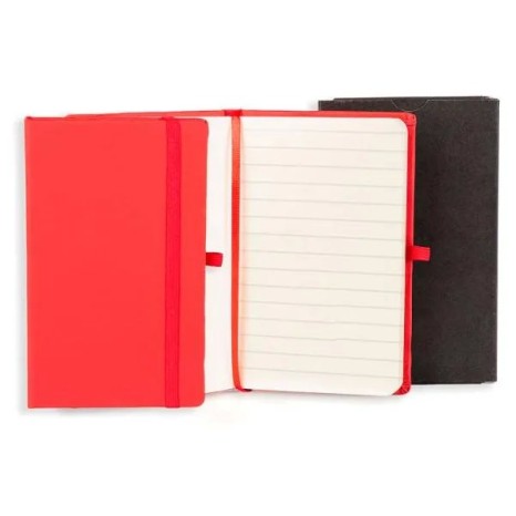 Caderneta com Pauta Vermelho 14X21 cm Personalizada