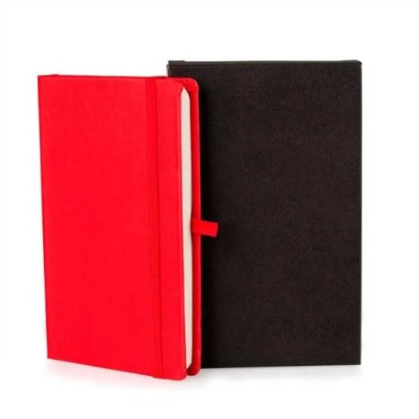 Caderneta com Pauta Vermelho 14X21 cm Personalizada