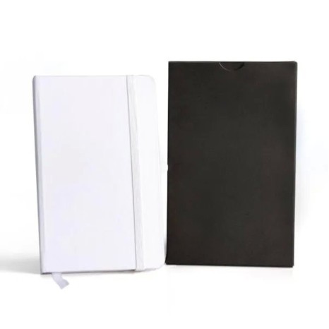 Caderneta Sem Pauta Branca 14X21 cm Personalizada