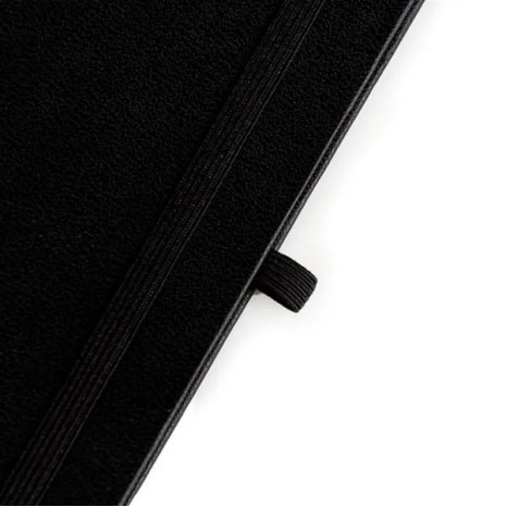 Caderneta Sem Pauta Preto 14X21 cm Personalizada