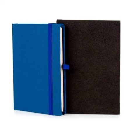 Caderneta Sem Pauta Azul 14X21 cm Personalizada