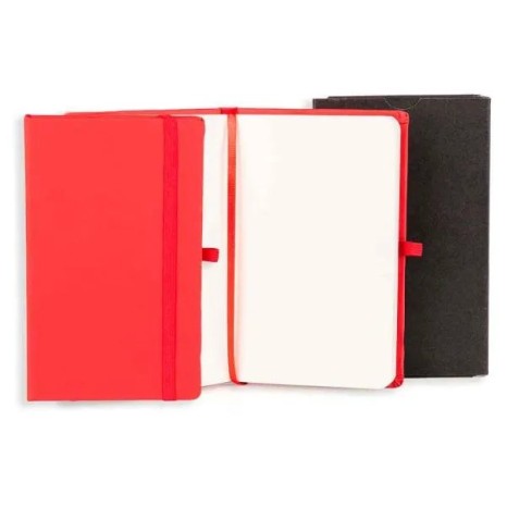 Caderneta Sem Pauta Vermelho 14X21 cm Personalizada