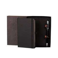 Caderneta para Anotações com Caneta Preta Personalizada