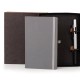 Caderneta para Anotações com Caneta Cinza Personalizada