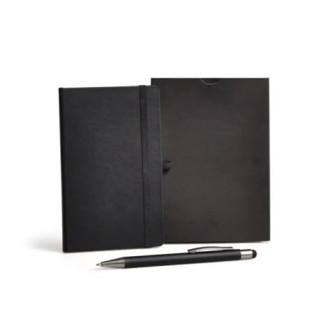 Caderneta para Anotações com Caneta Preta Personalizada