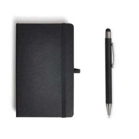 Caderneta para Anotações com Caneta Preta Personalizada