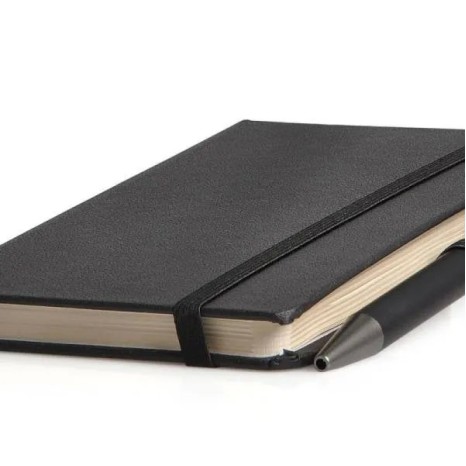 Caderneta para Anotações com Caneta Preta Personalizada