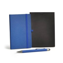 Caderneta para Anotações com Caneta Azul Personalizada