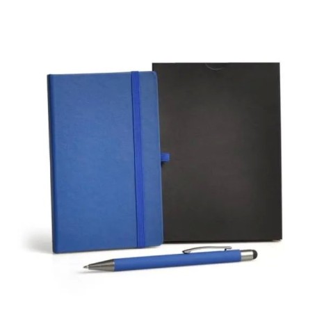 Caderneta para Anotações com Caneta Azul Personalizada