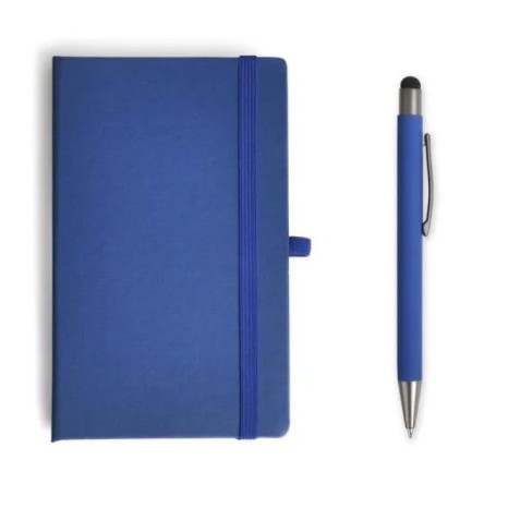 Caderneta para Anotações com Caneta Azul Personalizada