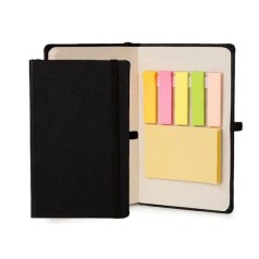 Caderneta Preta 80 Folhas e Marca Página com 5 Cores Personalizada
