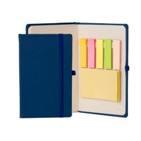 Caderneta Azul 80 Folhas e Marca Página com 5 Cores Personalizada