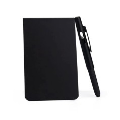 Bloco para Anotações com Caneta Preto Personalizado