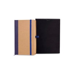 Caderneta Sem Pauta 9,5X15,5 cm Bege/Azul Personalizada