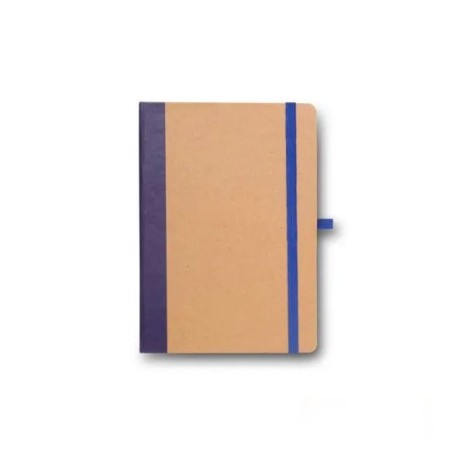 Caderneta Sem Pauta 9,5X15,5 cm Bege/Azul Personalizada