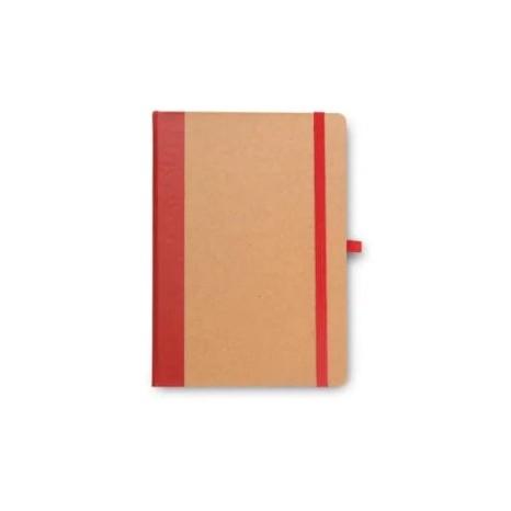 Caderneta Sem Pauta 9,5X15,5 cm Bege/Vermelho Personalizada