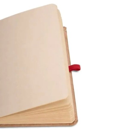Caderneta Sem Pauta 9,5X15,5 cm Bege/Vermelho Personalizada