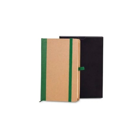 Caderneta Sem Pauta 9,5X15,5 cm Bege/Verde Personalizada