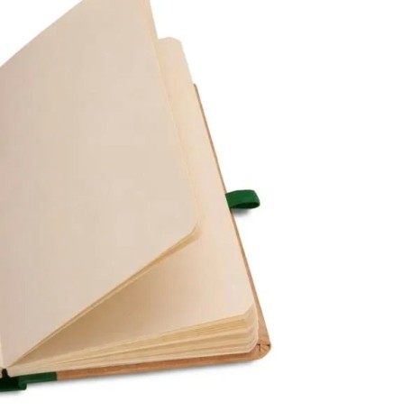 Caderneta Sem Pauta 9,5X15,5 cm Bege/Verde Personalizada