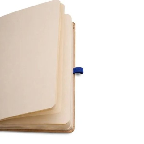 Caderneta Sem Pauta 12,2X17cm Bege/Azul Personalizada