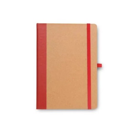 Caderneta Sem Pauta 12,2X17cm Bege/Vermelho Personalizada